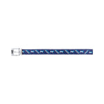 Mauri 0100/35 Baby Crocodile / Calfskin Belt White / M Shade Print Blue