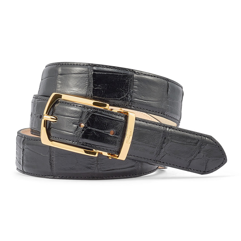 Mauri 0100/35 Body Alligator Belt Black
