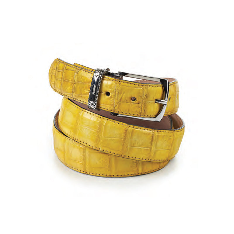 Mauri 0100-35 Body Alligator Belt Yellow