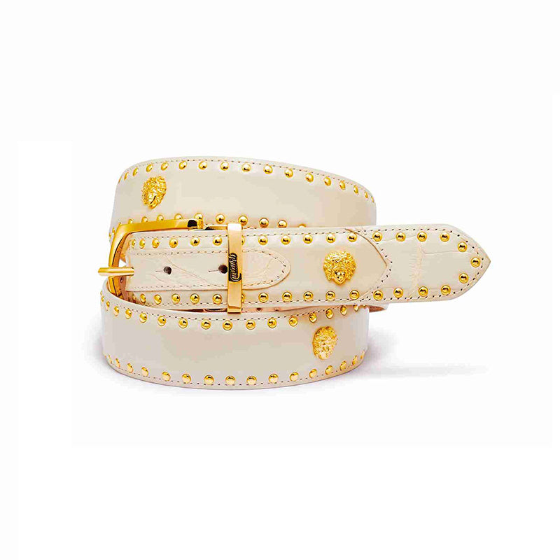 Mauri 0100 35 Body Alligator / Calfskin Belt Cream