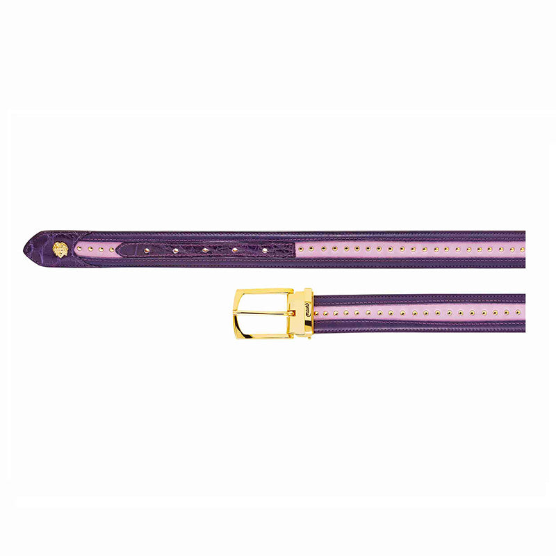 Mauri 0100 35 Body Alligator / Calfskin Belt Purple / Amethist