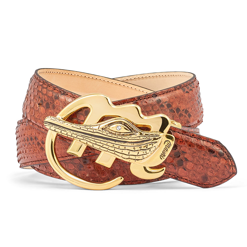 Mauri 0100/35 Python Belt Black / Gold