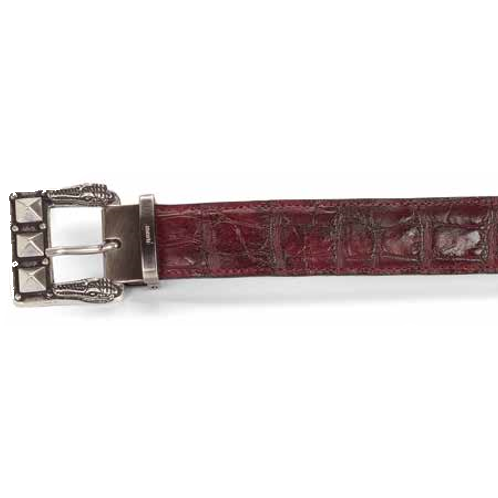Mauri 100-35 Alligator Belt Burgundy