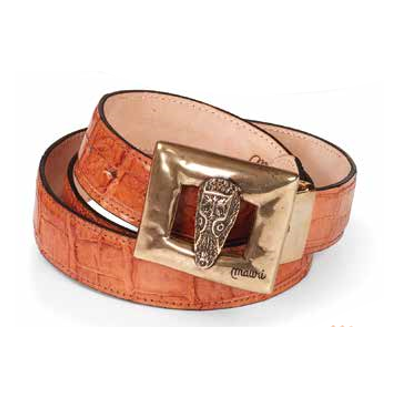 Mauri 100-35 Alligator Belt Cognac