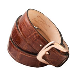 Mauri 100-35 Alligator Belt Nutmeg