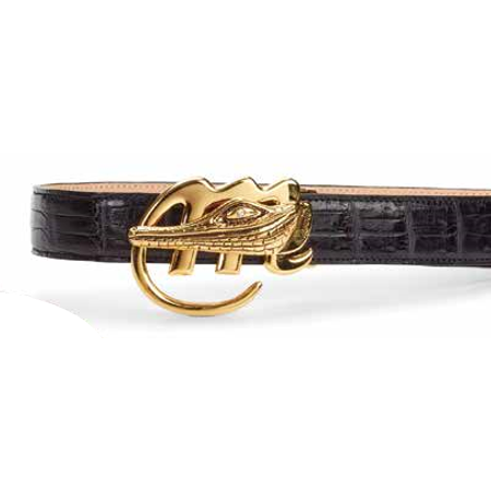 Mauri 100-35 Baby Crocodile Belt Black