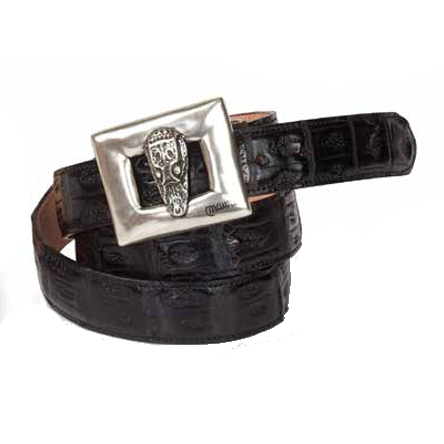 Mauri 100-35 Baby Crocodile Belt Black