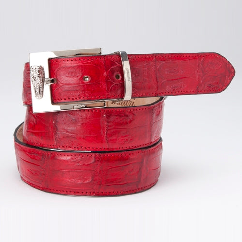 Mauri 100-35 Baby Crocodile Belt Red