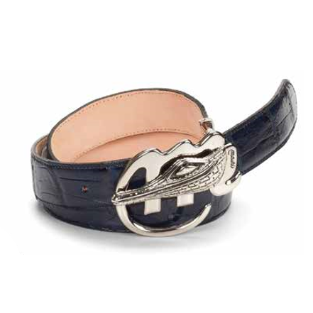 Mauri 100-35 Baby Crocodile Belt Wonder Blue