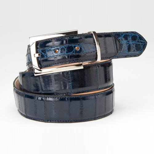 Mauri 100-35 Crocodile & Eel Belt Wonder Blue