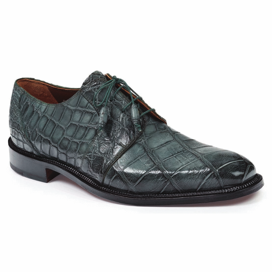 Mauri 1003 Massari Alligator Shoes Olive