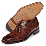 Mauri 1029 Impero Alligator Derby Shoes Sport Rust