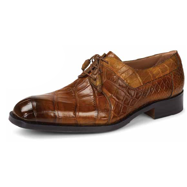 Mauri 1061 Bagutta Alligator Derby Shoes Olive/Green
