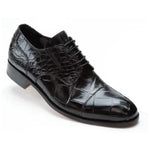 Mauri 1072 Sforza Alligator Cap Toe Shoes Black