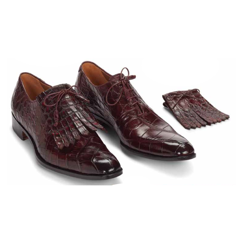 Mauri 1078 Bligny Alligator Oxfords Burgundy