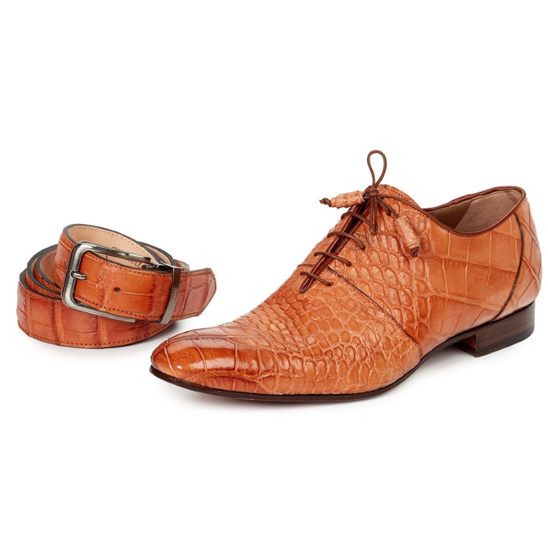 Mauri 1078 Echo Alligator Oxfords Cognac