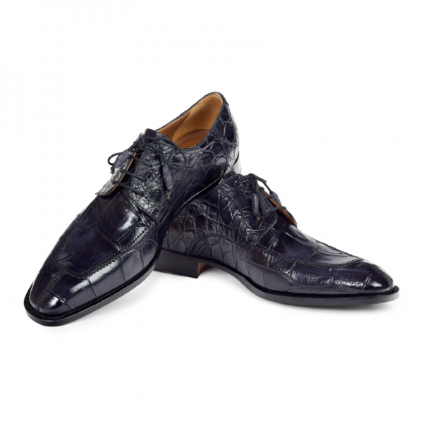 Mauri 1081 Alligator Apron Toe Shoes Black (Special Order)