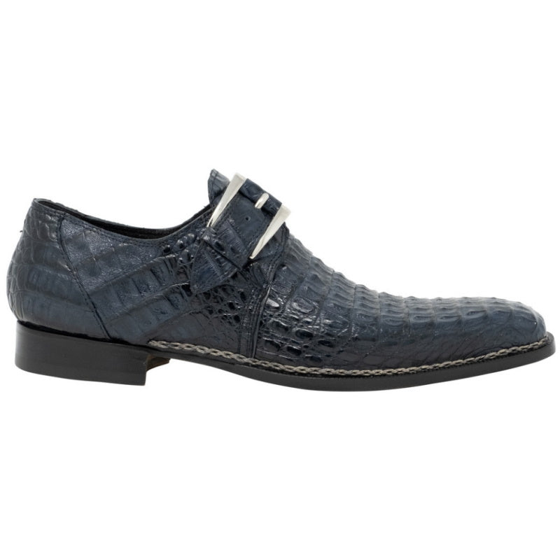 Mauri 1172 Opulent Hornback Monk Strap Shoes Blue