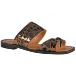 Mauri 1388/1 Patent Mirror / Pony Sandals Brown / Gold