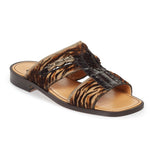 Mauri 1450 Savana Horse Hair & Snakeskin Sandals Brown