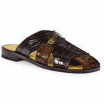 Mauri 1615 Barabino Shark & Crocodile Sandals Brown & Gold Rust