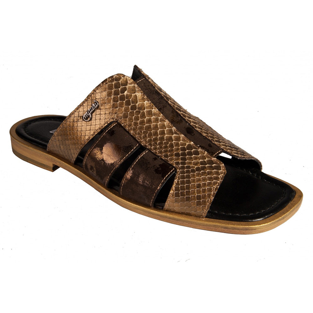 Mauri 1643/3 Python Pegaso / Fabric Machado Rutenio Sandals Gold 14k