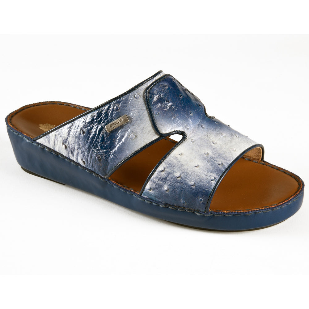Mauri 1756/1 Ostrich Sandals White Multibrillant Blue