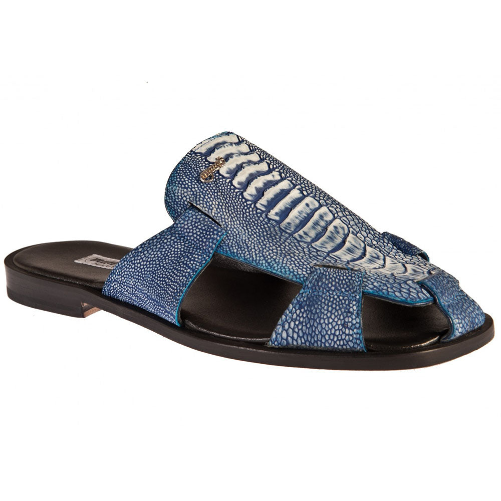 Mauri 1932 Ostrich Leg Sandals Wonder Blue