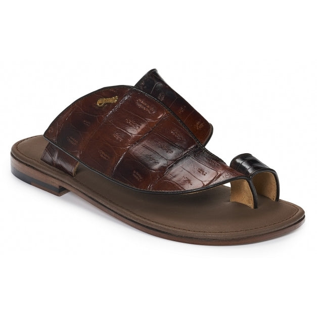 Mauri 1951 Panaro Crocodile Sandals Multi Gold