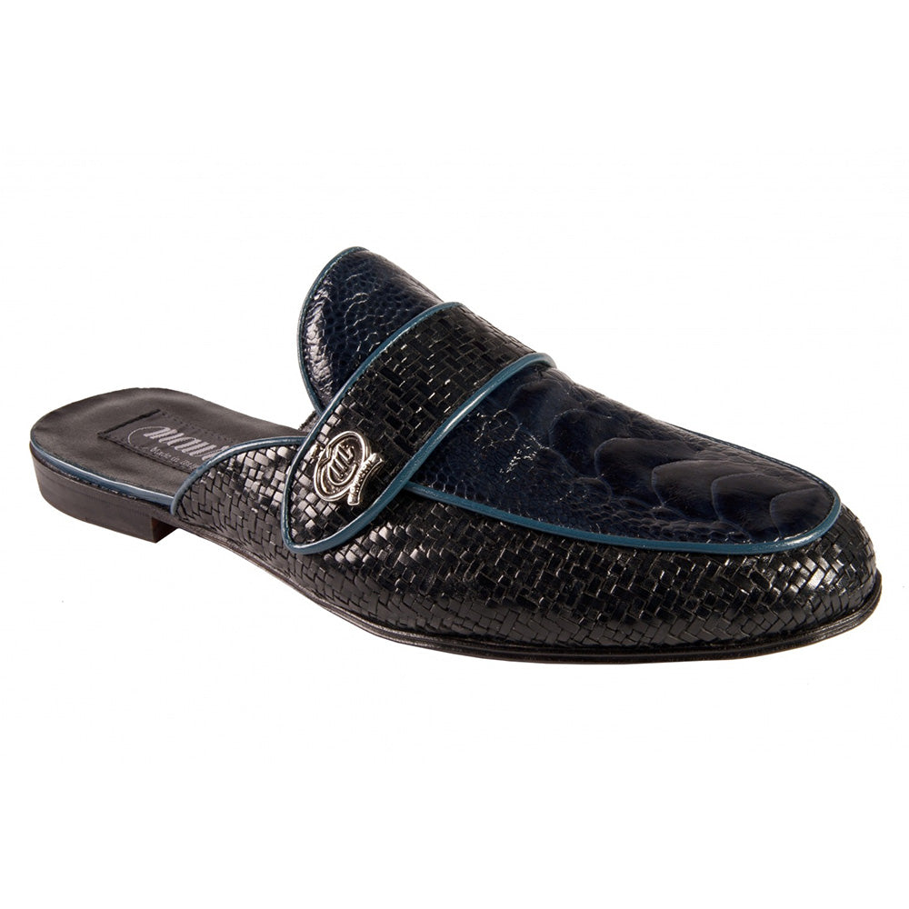 Mauri 3016/3 Intreccio / Ostrich Leg Slip-on Blue / Wonder Blue
