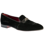 Mauri 3049 Velvet / Baby Alligator Shoes Black