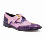 Mauri 3051 Body Alligator / Calf Wingtip Monk Strap Purple / Amethist