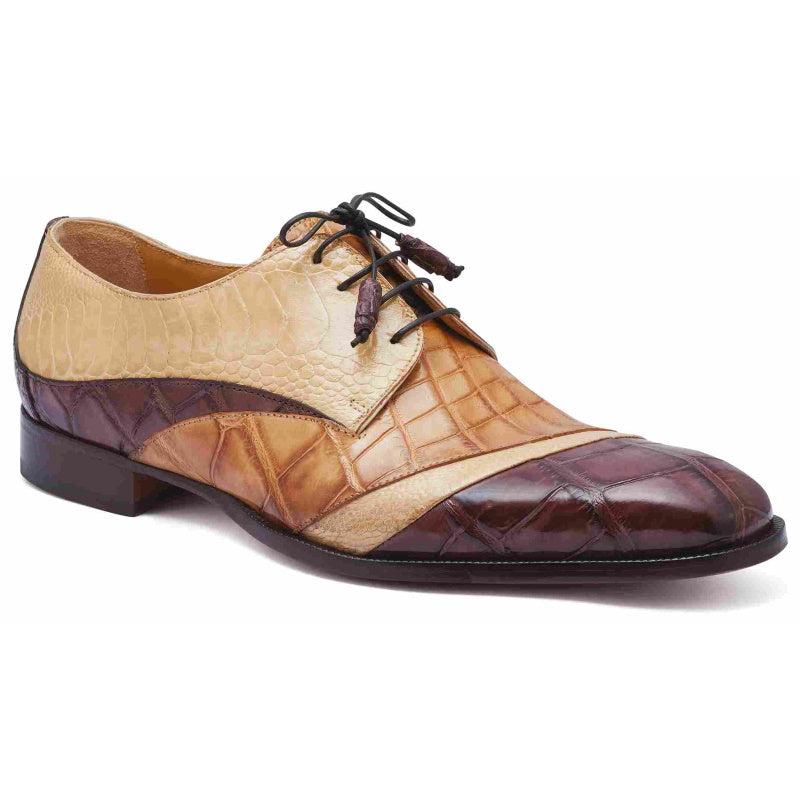 Mauri 3064 Swag Alligator & Ostrich Shoes Tmoro / Brandy / Bone