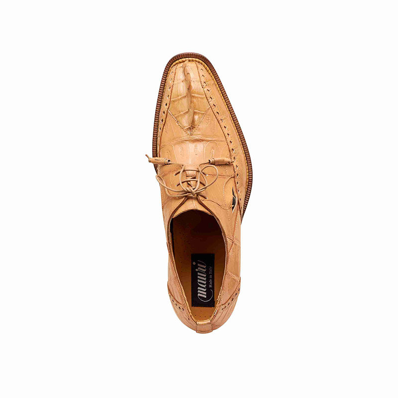 Mauri 3074 Baby Crocodile / Hornback Tail Shoes Dune