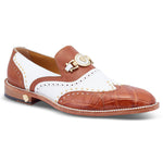 Mauri 3092 Alligator Shoes Cognac / White