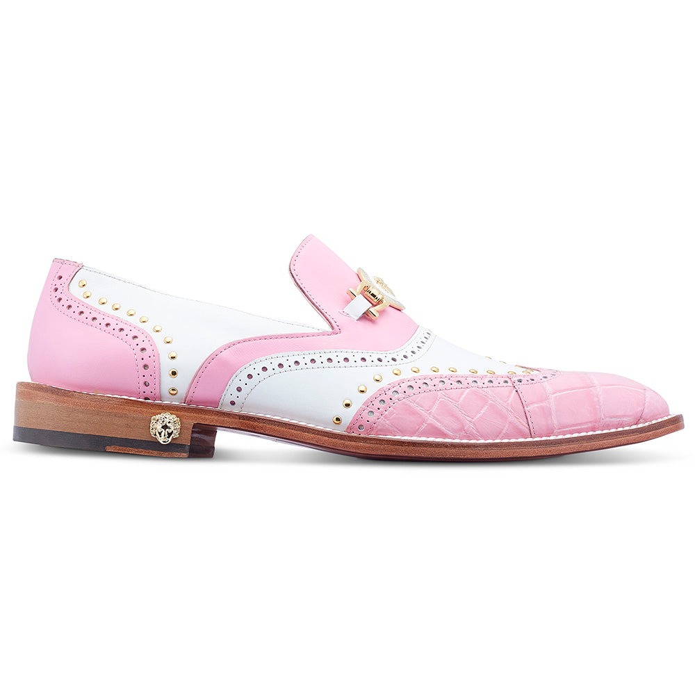 Mauri 3092 alligator Shoes Taste of Berry / White