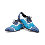 Mauri 3093 Lucky Body Alligator & Calfskin Shoes Caribbean Blue / White / Azur