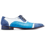 Mauri 3093 Lucky Body Alligator & Calfskin Shoes Caribbean Blue / White / Azur