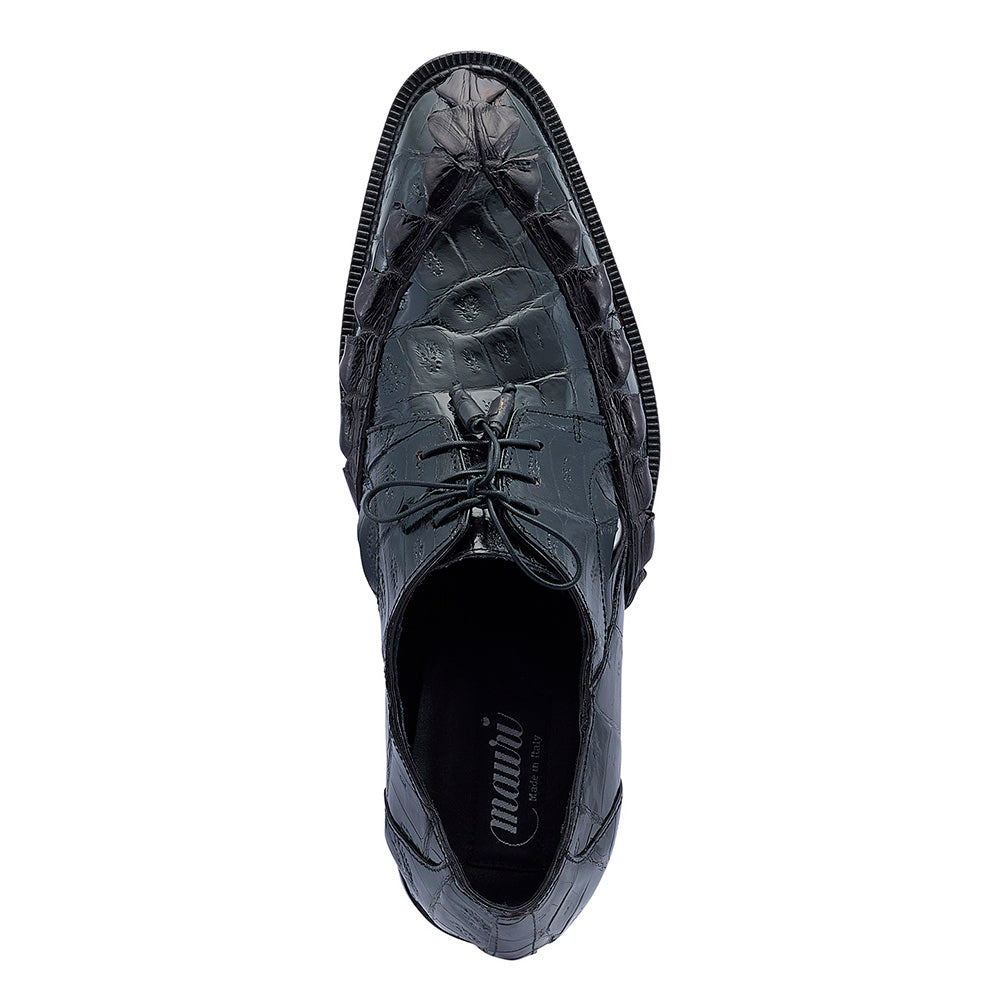 Mauri 3094 Hornback & Crocodile Shoes Black