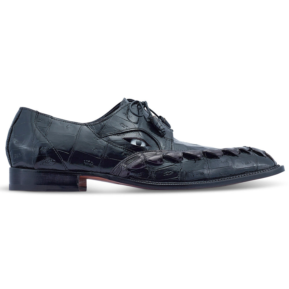 Mauri 3094 Hornback & Crocodile Shoes Black