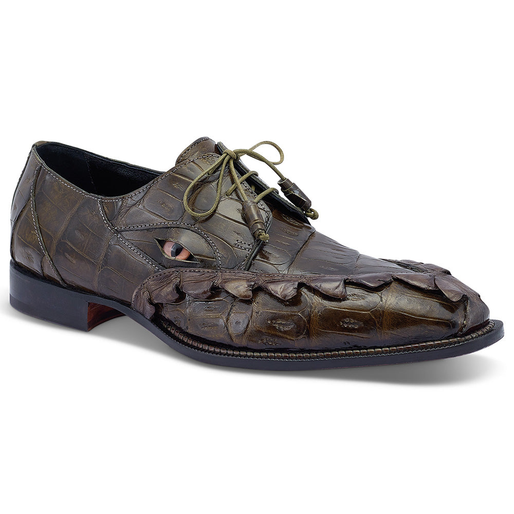 Mauri 3094 Hornback & Crocodile Shoes Money Green