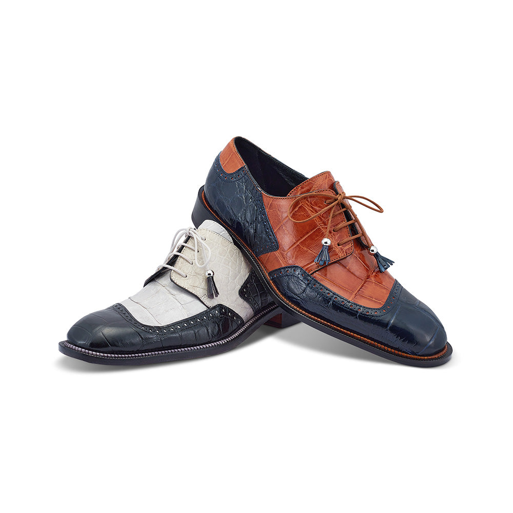 Mauri 3098 Lucchese Shoes W Blue / Cognac