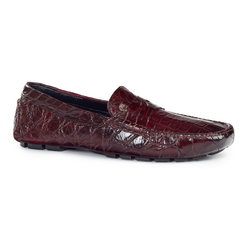 Mauri 3128 Ercole Alligator Driving Loafers Ruby