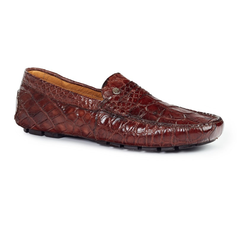 Mauri 3128 Ercole Alligator Driving Loafers Rust