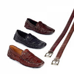 Mauri 3128 Ercole Alligator Driving Loafers Ruby (SPECIAL ORDER)