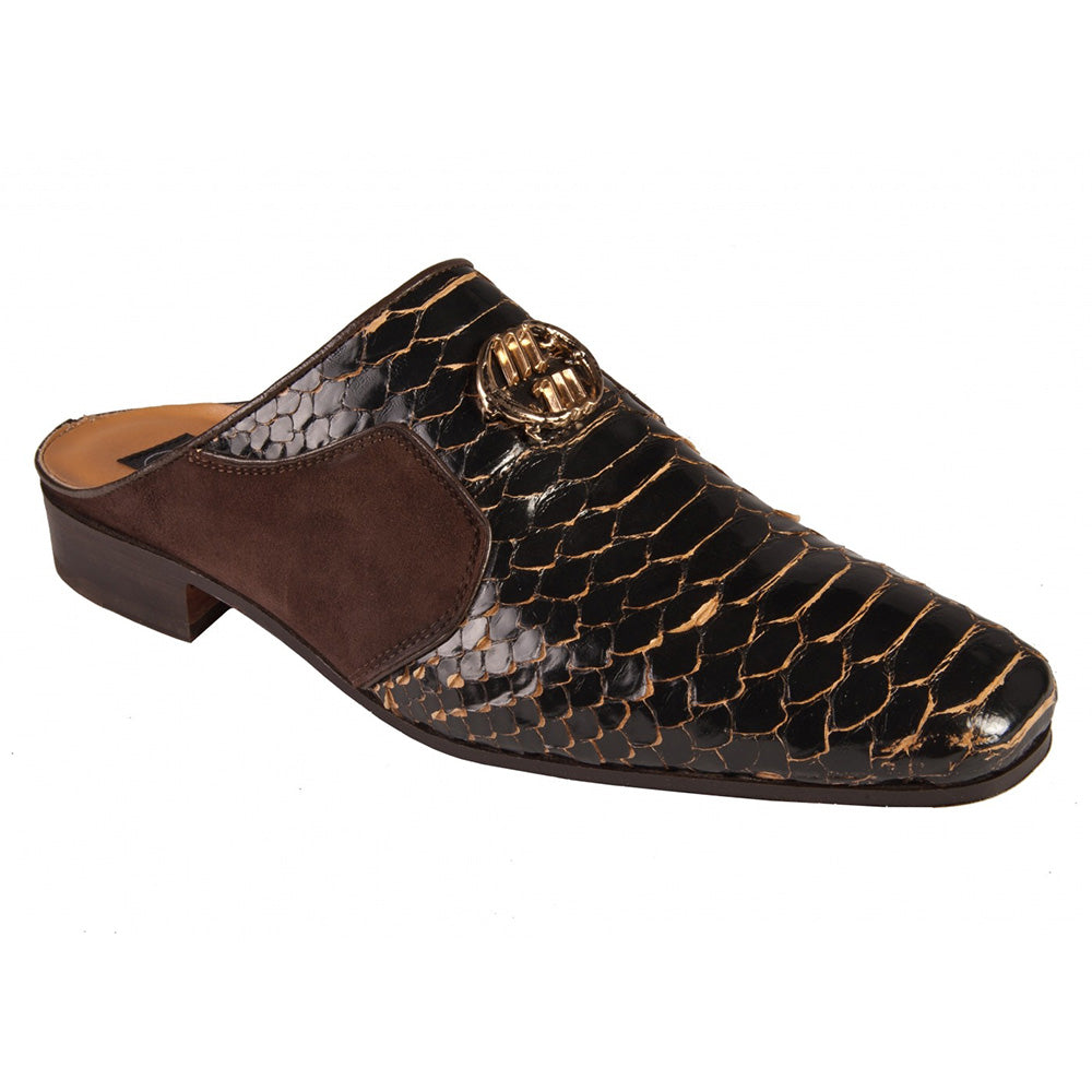 Mauri 3201 Python / Suede Slip-on Cognac / Testa Di Moro
