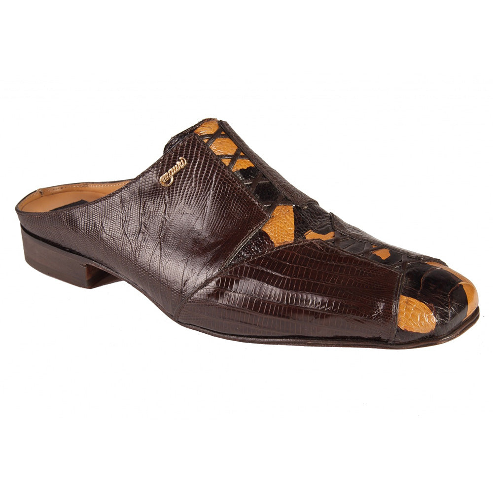 Mauri 3202 Ostrich Leg / Tejus Slip-on Maculated Testa Di Moro / Cognac