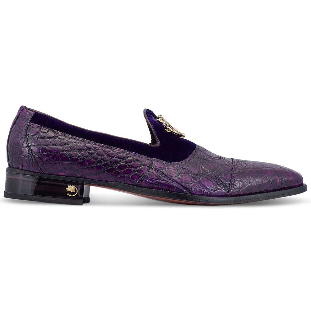 Mauri 3215 Velvet / Alligator Shoes Purple