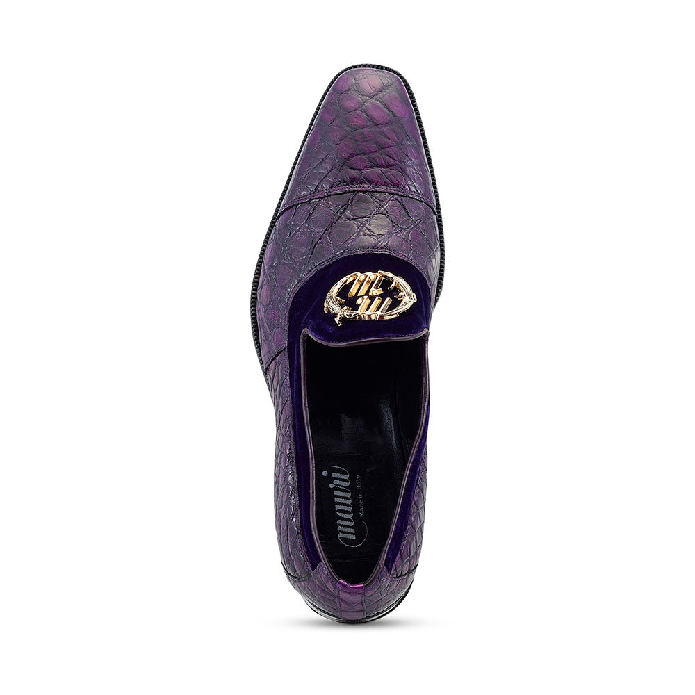 Mauri 3215 Velvet / Alligator Shoes Purple
