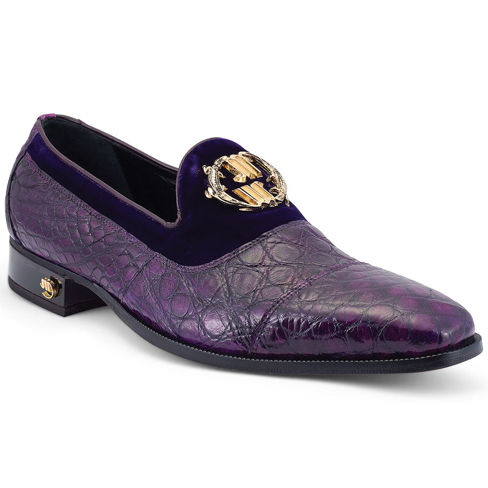 Mauri 3215 Velvet / Alligator Shoes Purple